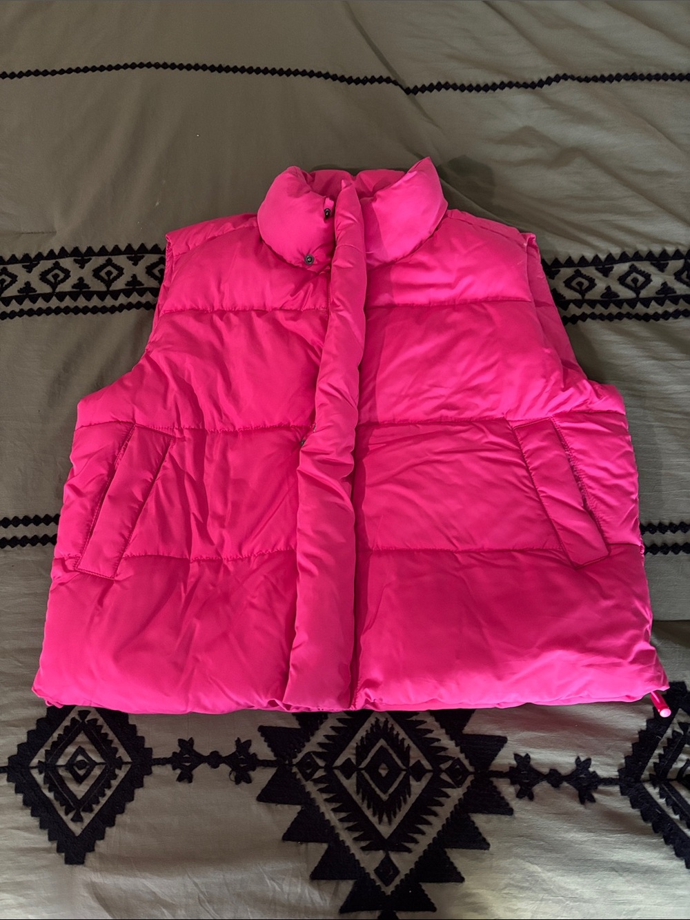 BDG Hot Pink Puffer Vest